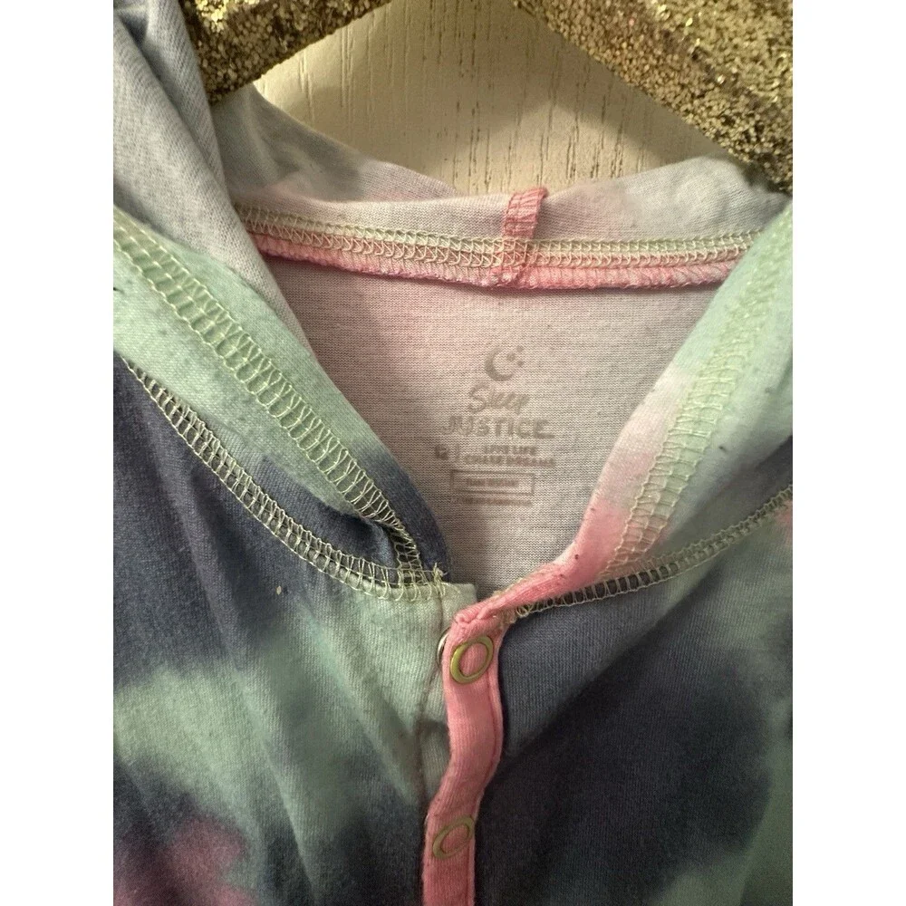 Justice Sleepwear Girls L (12-14) 1 Piece Long Sleeve Tie Dye‎